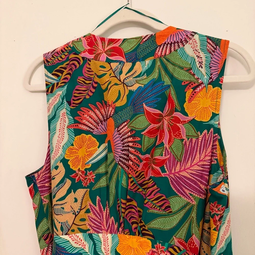 Gibson Latimer Tropical Printed Tiered Dress - Picture 5 of 5
